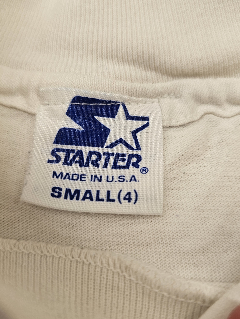 STARTER White Houston Rockets Script Logo Tee - Picture 4 of 12